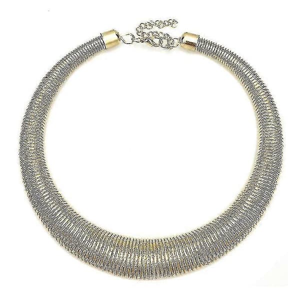Kraftiga metallhalsband, kragchokers (Guld)