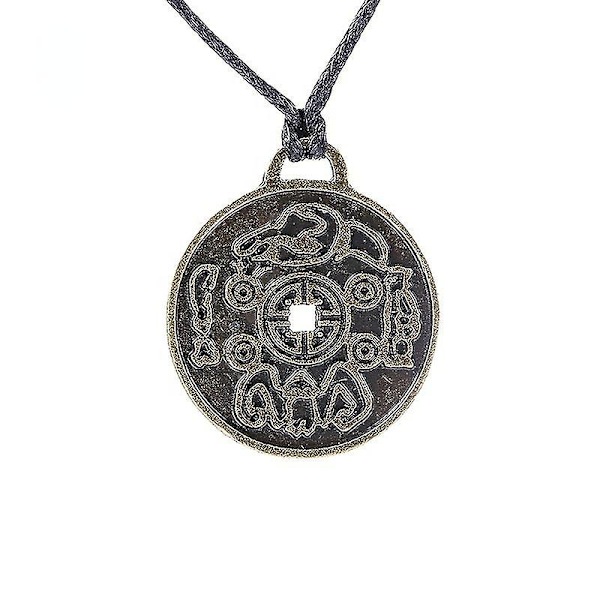 Halsband med sladd, retrototem, herrhänge, punkamulett, fin smycken