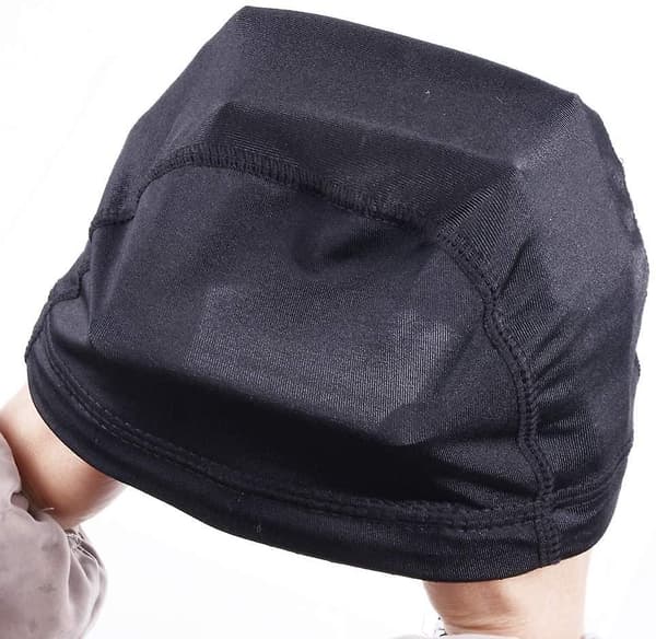 5 st/lot Svart Dome Cap För Att Göra Peruker Stretchbara Hårnät Med Bred Elastisk