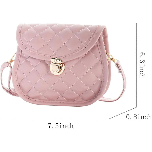 Liten flicka crossbody-väska, Toddler Mini Söt Prinsessa Handväskor Axel Messenger Bag, Rosa Diamant Stil