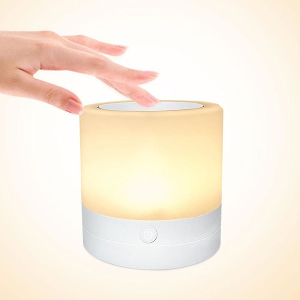 Led Smart Touch Control Nattlampa Rgb Färg Laddningsbar Dimmer Sänglampa T（1）