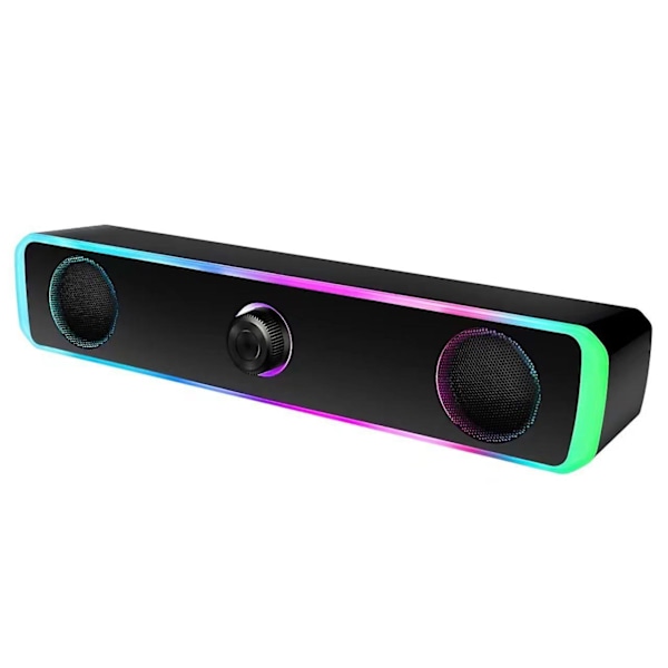 Skrivbordshögtalare Datorhögtalare Rgb-lampor Skrivbordshögtalare för datorer Usb-drivna Lättåtkomlig volymkontroll
