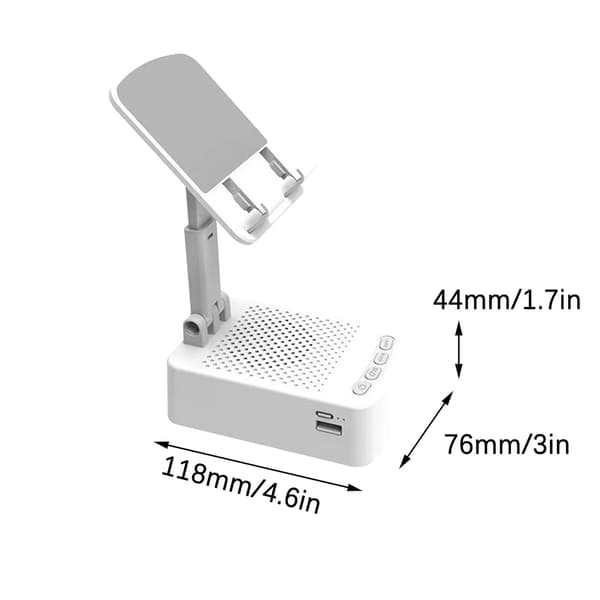 Salg Sklisikker Sammenleggbar Ladeskatt Bluetooth Mobiltelefonholder Lyd