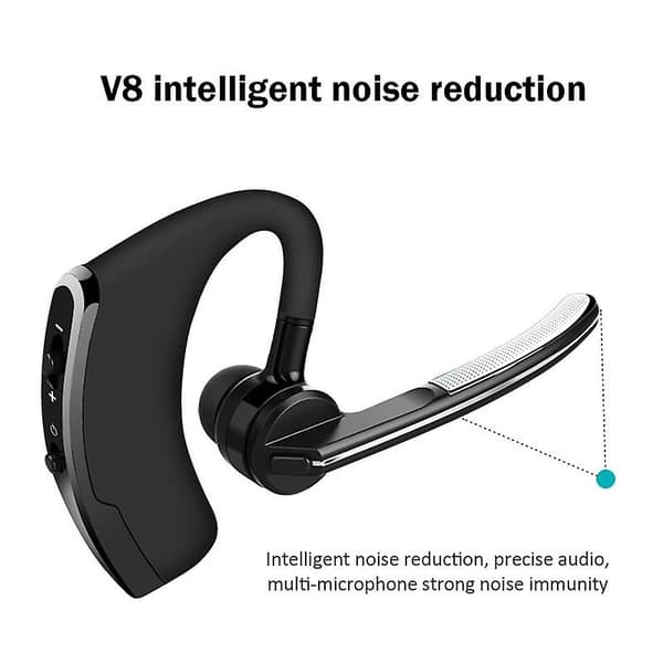 Ægte trådløs 5.0 bil Bluetooth-headset enkelt øre forretningshængende headset til Android og iOS