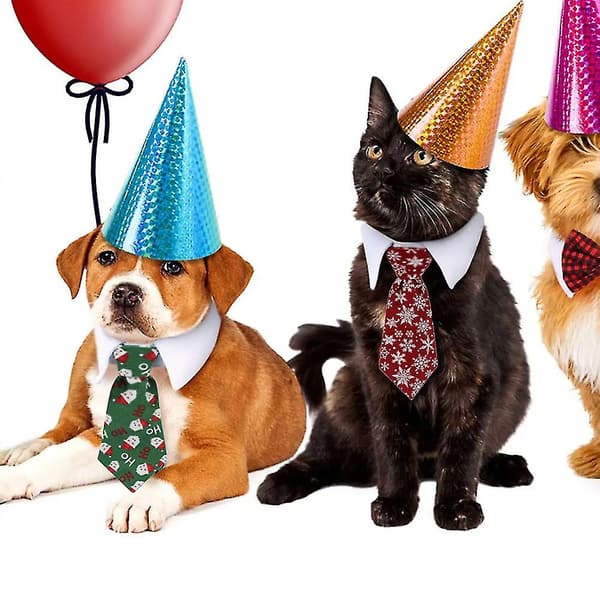 Hunde slips - Justerbar slips til hunde - Kostume slips til hunde - Fest tilbehør - Julekostume
