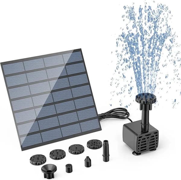 Solcells driven dammpump, fontänpump, vattenfunktionspump, 11cm*11cm