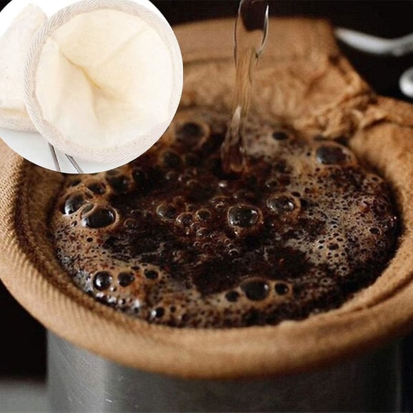 2 st 4 tums handtag i rostfritt stål Tabi Återanvändbart kaffetefilter för hemmakontor hantverkscafé