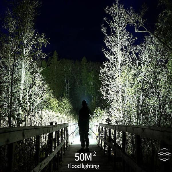 Taskulamppu, Super Bright Light, Led-taskulamppu, Vedenpitävä, Hakutaskulamppu, Kannettava ladattava taskulamppu, Valo, Ulkotaskulamppu, Taskulamppu, Led