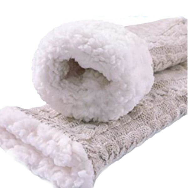 Dame Sokker Myke Varme Koselige Fuzzy Fleece-fôret Med Grippers Tøffelsokker（Blå）