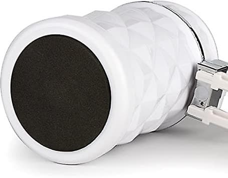 Dww-hvid bærbart LED-askebæger med låg, diamantmønster og holder til bil