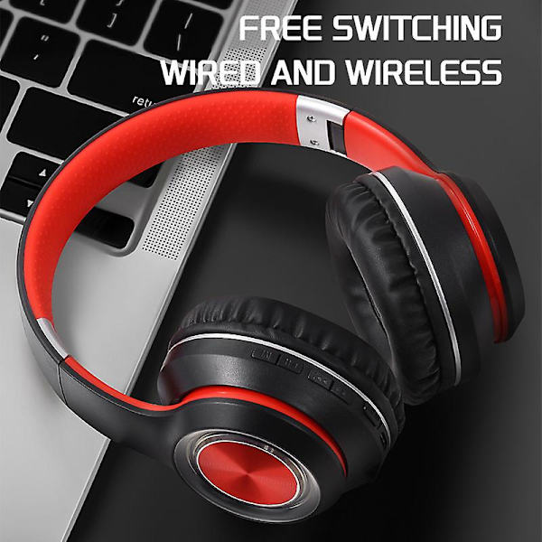 Utendørs Bluetooth-hodetelefoner trådløse - Aural øremuff-headset stereohodesett
