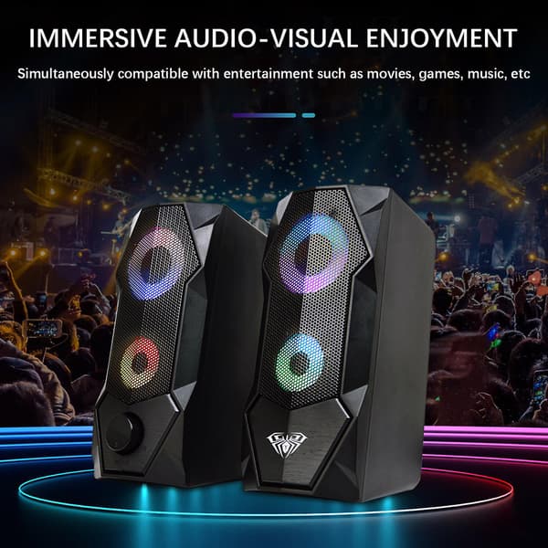 Computerhøjttalere Wolf Spider Computer Desktop Højttaler Spilhøjttaler Desktop Laptop Subwoofer Esports Udsalg