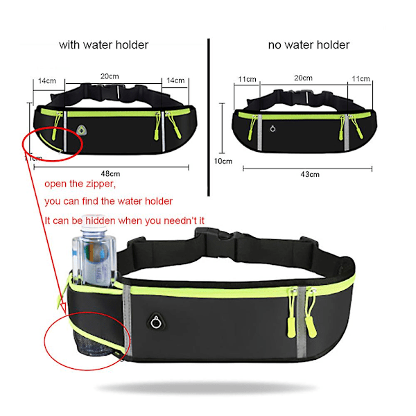 Running Bag Waist Bag Sports Phone Bag Men Women Waterproof Gym Bag Hold Water Cycling Phone Case Running Belt Portable