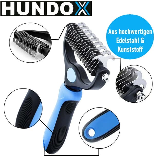 Undercoat Brush Blå Dematting Grooming Hunder Katter Undercoat Pels
