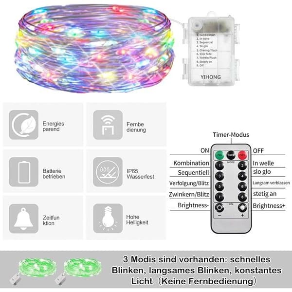 Lysende skjelett - MAXEE - Halloween - Grønn LED - 15m fjernkontroll - 5m kabel - 8 moduser hvit XXS