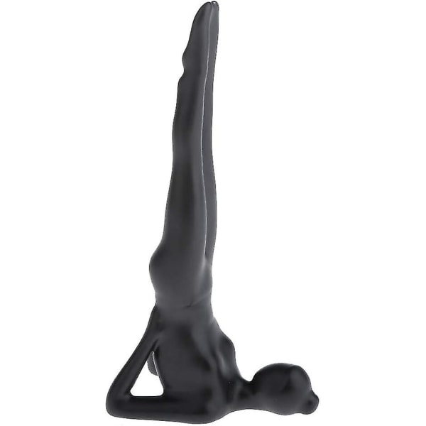 Statyer Skulpturer, Keramiska Flickfigurer Svart Abstrakt Yoga Kvinna Modell Staty Statyett Figuriner Ornament Kontor Hem - 5