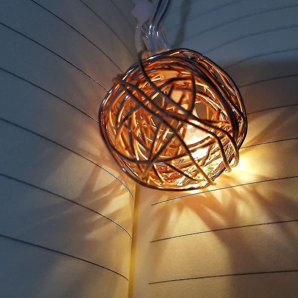10led batterilåda trådkulsljusslinga (1,5m, guld)