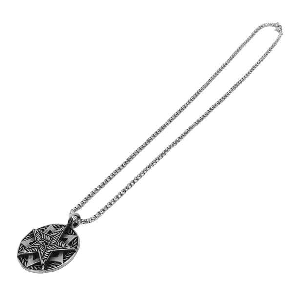 Halsband i titan - Stjärnformad berlockkedja för herrmode
