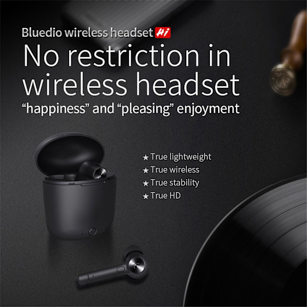 Hi langattomat Bluetooth-kuulokkeet puhelimeen, stereourheilukuulokkeet, kuulokemikrofoni