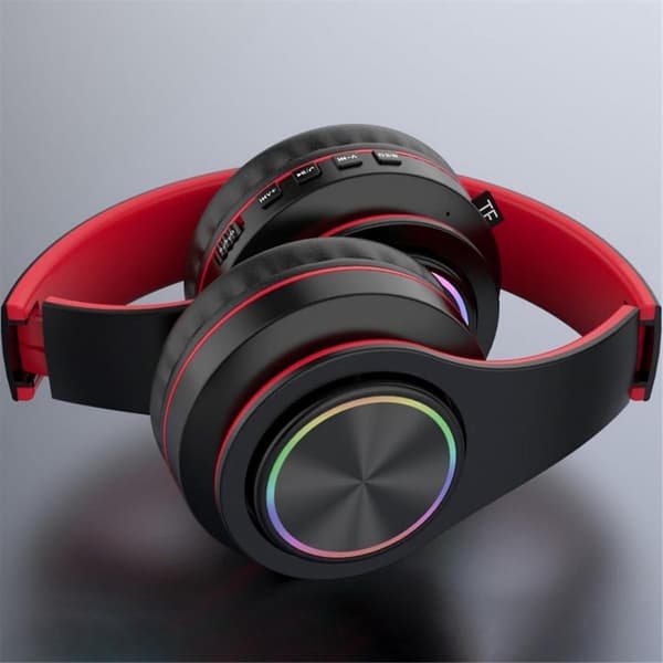 Bluetooth-hörlurar, intelligent trådlöst Bluetooth-headset HiFi Stereo hopfällbart headset för hemmakontor svart（svart）