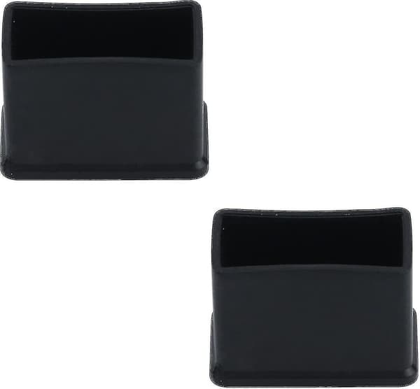 12-pack 15 x 30 mm svarta rektangulära gummifiltsskydd för bords- eller stolsben YVE