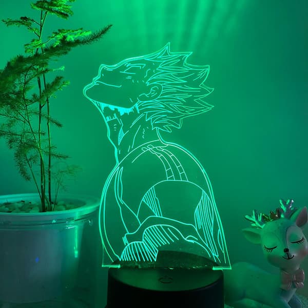3D LED Illusion Lampa Anime Volleyboll Pojke Natt