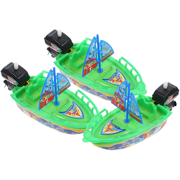 3 st Vindsnurra Duschleksak Segelbåt Badleksak Pool Vindsnurra Leksak Småbarn Badleksak Plastleksaker（18.00X8.50X7.00CM，Slumpmässig Färg1）