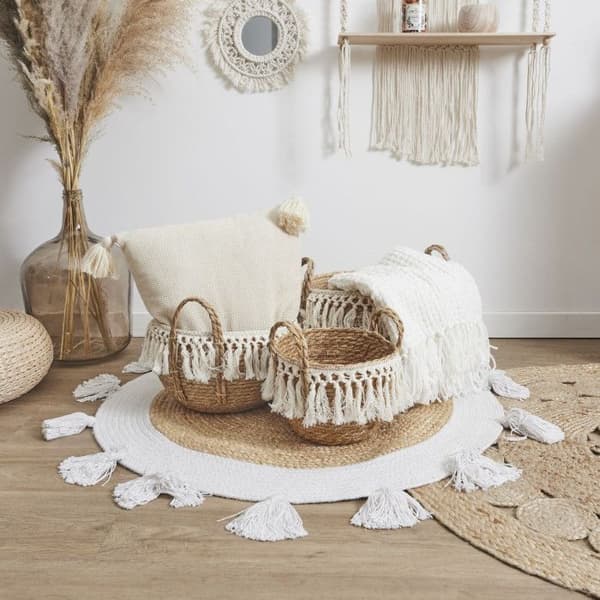 Set med 3 korgar - HOME DECO FACTORY - Vävd - Nesting - Brun och Beige