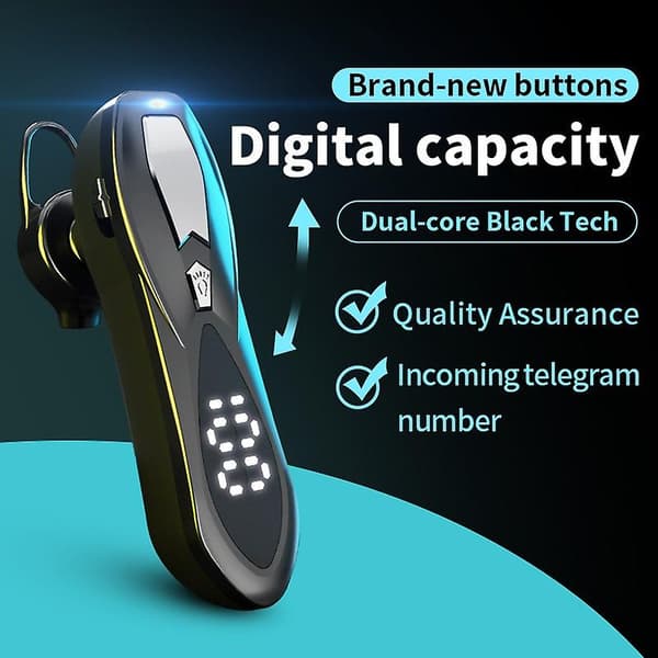 Bluetooth-headset - enkelt øre-headset - øretelefon-headset - forretnings-headset - ørekrog - bil-headset - sports-headset - opkalds-headset - stabil lydkvalitet E