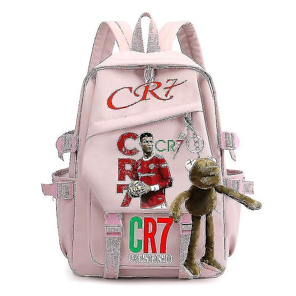 Cr7 Skolesekk Studenter Gutter Jenter Ryggsekk Barnehage Ungdomsskole Tenåringer Bærbar PC789（9）