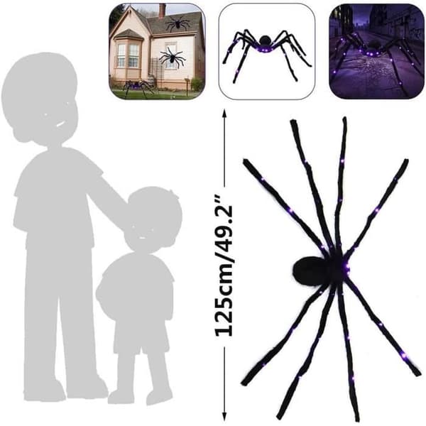 Edderkoppespind - MIOLOE - 5M - 250 LED'er - Lilla - Halloween hvid XXS