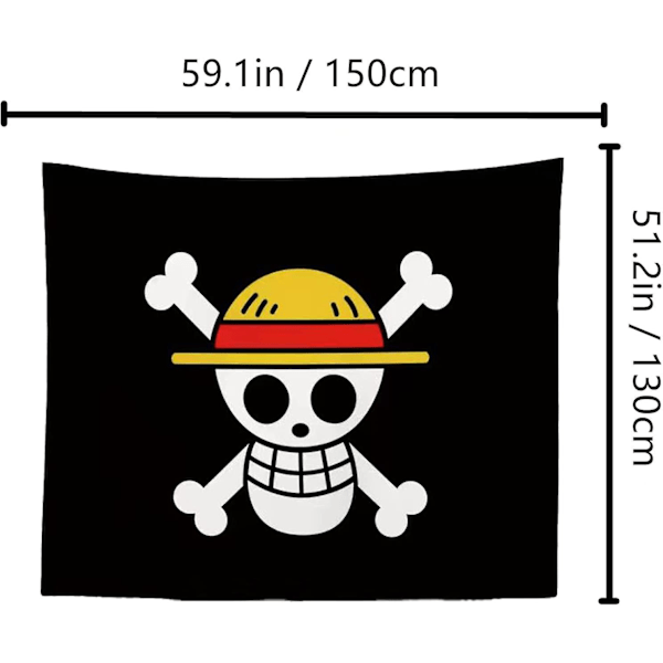 Nc Piratflagga Väggbonad Legion Väggbonad Skalle Manga Anime Poster Bakgrund För Vardagsrum Sovrum Sängbord Sovsal Heminredning (51,2 X 59,1 Tum), R