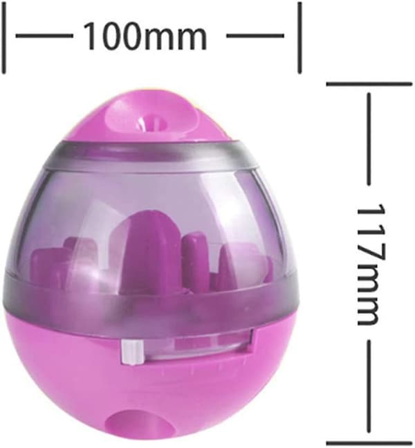 Godbid-dispenser (foderdispenseringslegetøj såsom foderpiller og ovale godbidder) til hunde og katte
