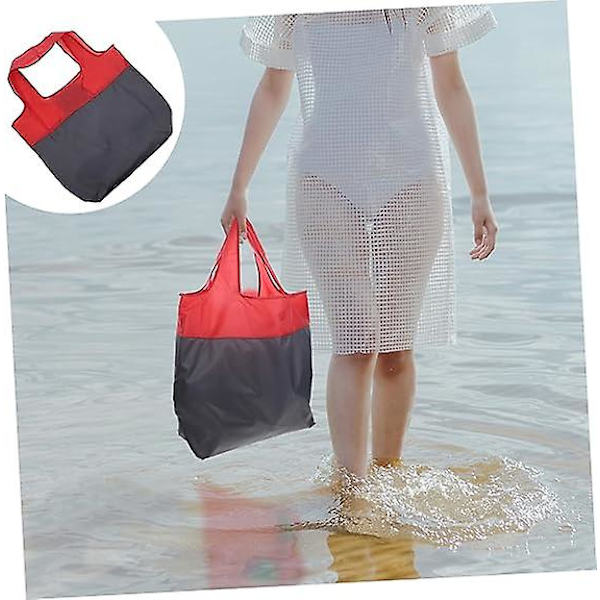 Sammenleggbar handlepose, sammenleggbare handleposer i festet poseoppbevaring Tote-vesker