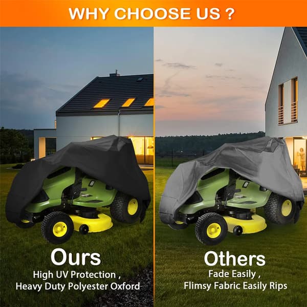 Gräsklipparskydd, 210D Polyester, Vattentätt, UV-skydd, Garage Dammskydd, Passar Gräsklippartraktor