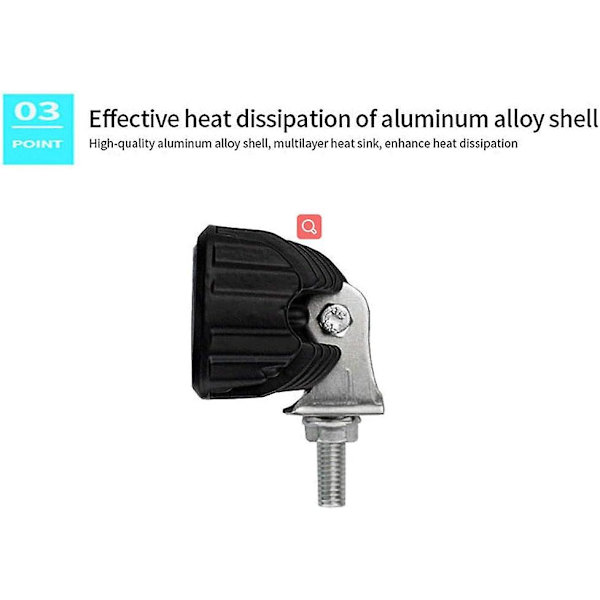 2 x 12V 24V LED arbeidslys 16 LED 48W arbeidslys, IP67 vanntett dybde terreng arbeidslys for bil motorsykkel traktor lastebiler ATV SUV (48W)