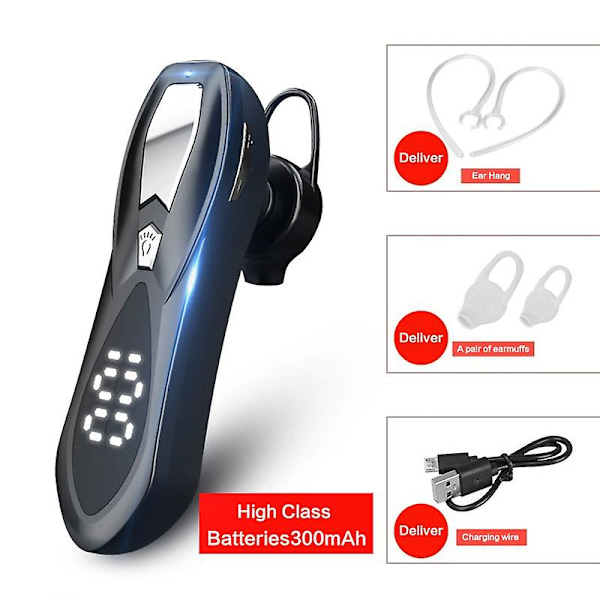 Bluetooth-headset - enkelt øre-headset - øretelefon-headset - forretnings-headset - ørekrog - bil-headset - sports-headset - opkalds-headset - stabil lydkvalitet E