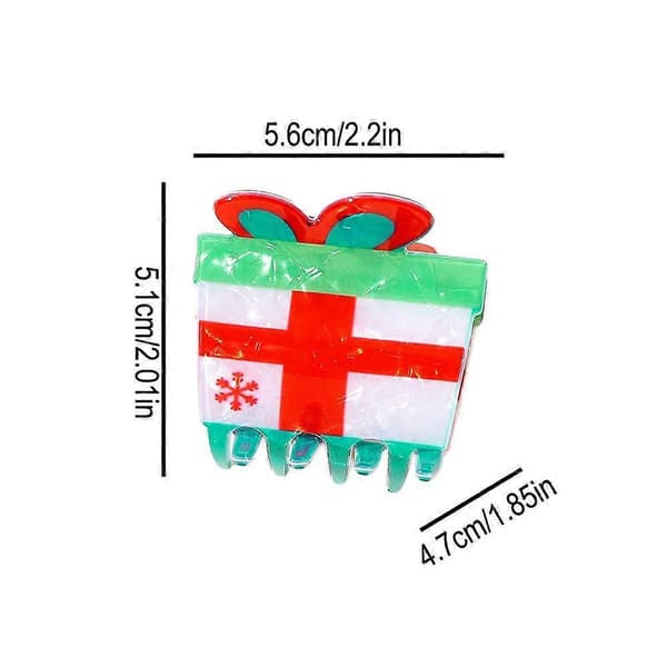 Julehårklype med festlig design for julebord og vinterantrekk style2