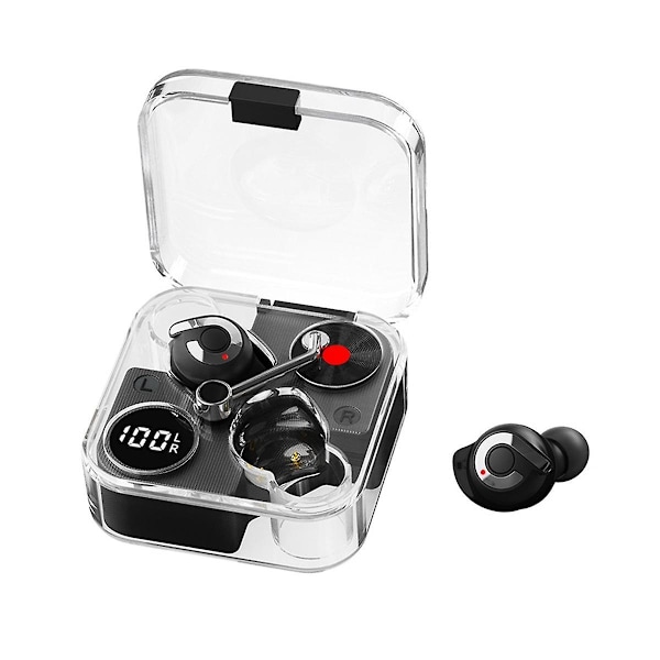 Bluetooth 5.3 langattomat nappikuulokkeet In-Ear Stereo -kuulokemikrofoni Puhelumelu Peruutus Alhainen viive Kuulokkeet Urheilukuulokkeet - Musta（Musta）