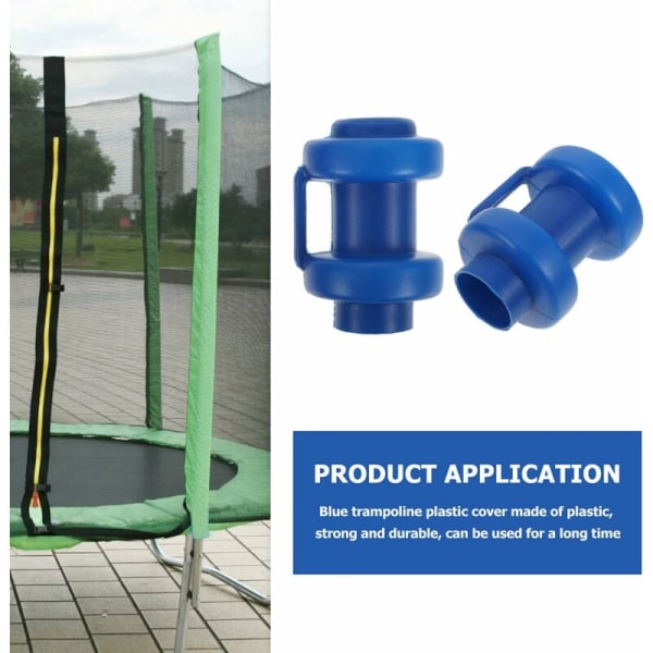 Trampolinpostkapper, trampolinendestykker, trampolinpostendestykker, trampolinpostendestykker for ekstra solide trampolinnettstolper, 25 mm, 8 stk.