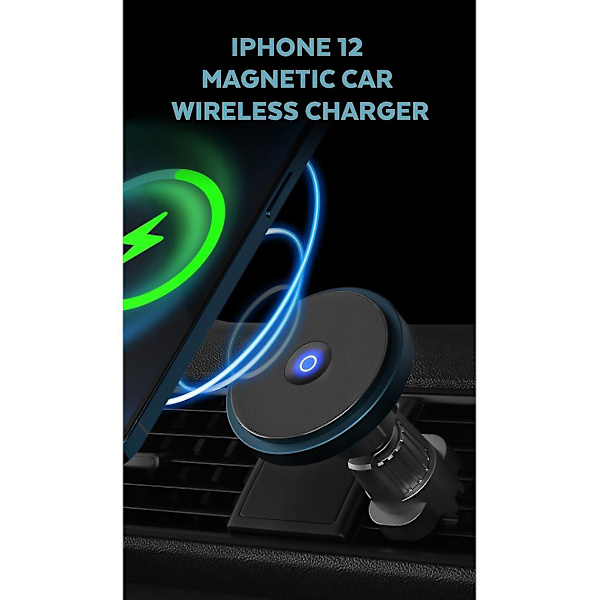Magnetisk trådløs billader for 12/12pro/12 Mini/12 Pro Maximum Rapid 15w trådløs billader telefonholder |