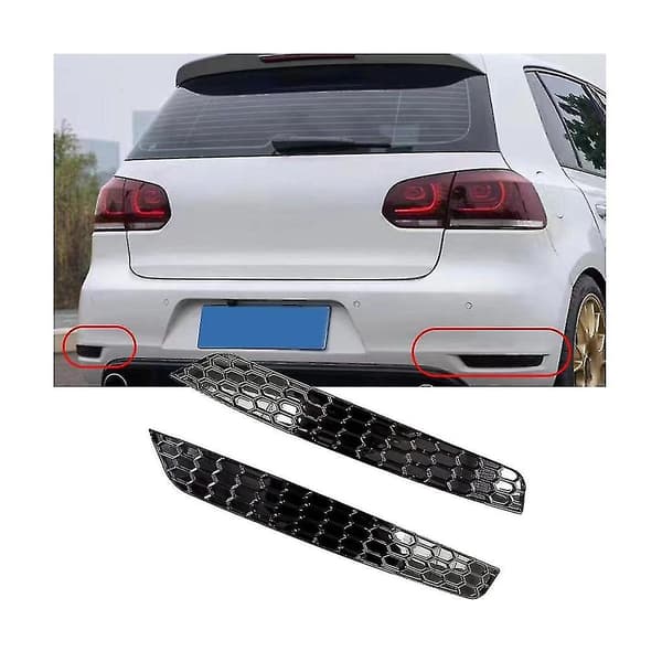 1 par bikakeformade bakre dimljusskydd styling för Golf 6 bakre stötfångare reflektorremsor