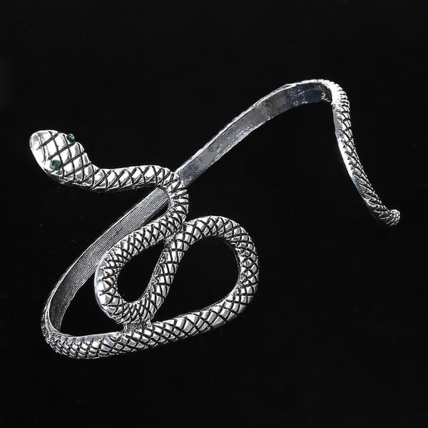 Flerskiktade metallarmband i legering, guld/silver ormarmband (silver)