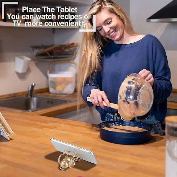 Bläckfisk mobiltelefonhållare - mobiltelefonbas i aluminiumlegering kreativ bläckfisk lat mobiltelefonborste och spela mobiltelefonhållare skrivbordsdekoration