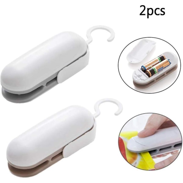 Mini Bag Sealer - 2 st Mini Bag Sealer Handheld Heat Vacuum Sealer Handhållen Bärbar Väska För Plasti