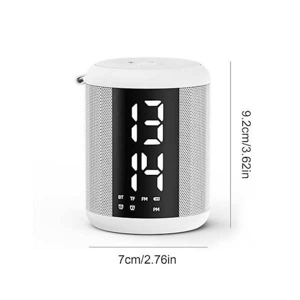 Bluetooth-högtalare utomhus intelligent Bluetooth-högtalare, hemklocka väckarklocka, multifunktionell liten högtalare, subwoofer med hög ljudkvalitet