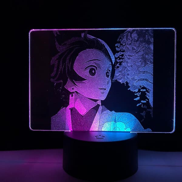 Led natlys Anime Akryl Graveret Dobbelt Colo