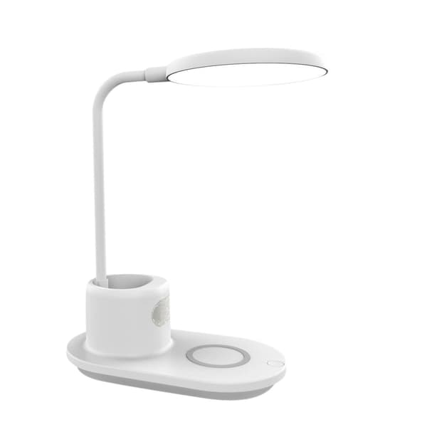 3-i-1 multifunksjonell bordlampe med trådløs lader