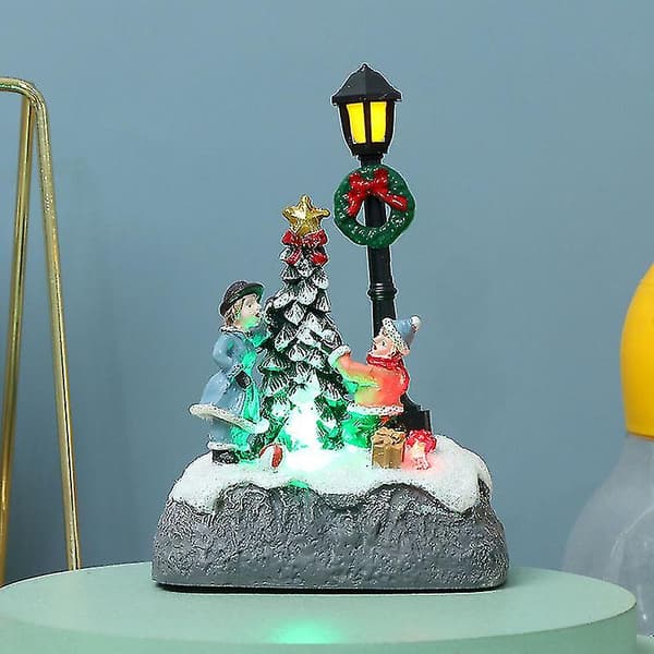 Julelysende ornament vakker gatelykt ferie statue
