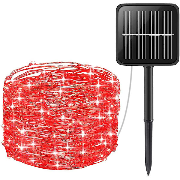 Mini 100 LED Koppartrådsljus Fe-ljus Inomhus Utomhus Vattentät Sol Dekorationsljus